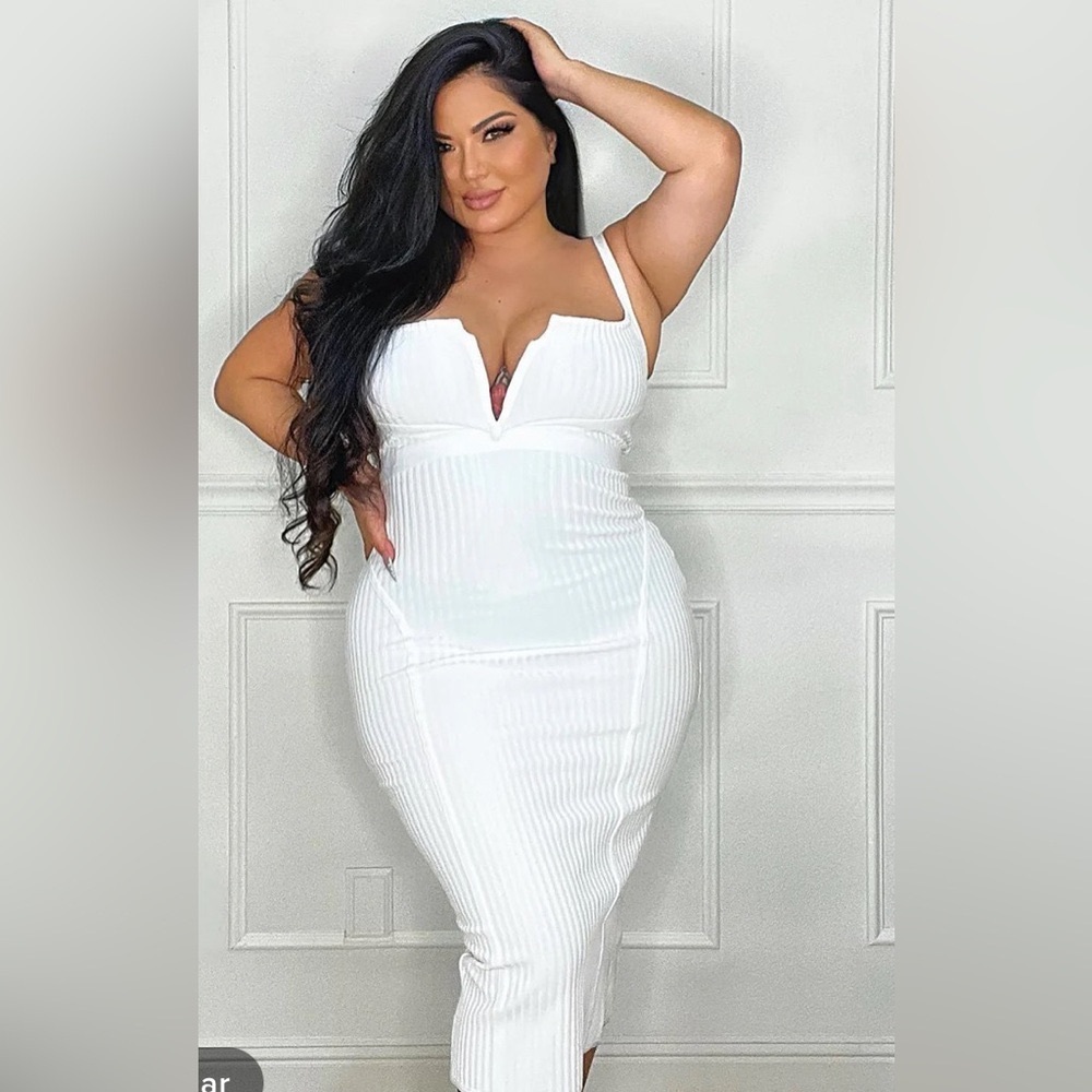 White Bandage Midi Dress